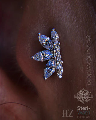 Mini Valentina - CZ - Threadless End Threadless Ends Buddha Jewelry