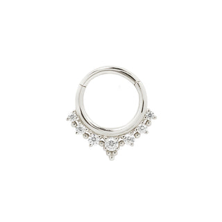 Lala - CZ - Clicker Clickers Buddha Jewelry White Gold 5/16" 