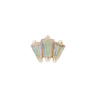 Gemma Trios - Mercury Mist Topaz - Threadless End Threadless Ends Buddha Jewelry Yellow Gold