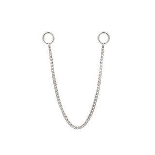 Single Box Chain Chains Buddha Jewelry White Gold 13mm