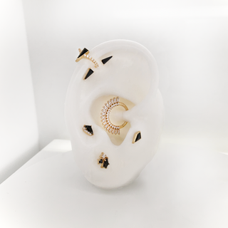 Mikah - Black Spinel + CZ - Clicker Clickers Buddha Jewelry