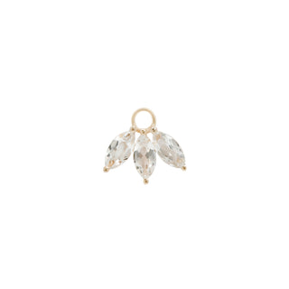Moet - White Topaz - Charm Charms Buddha Jewelry Yellow Gold