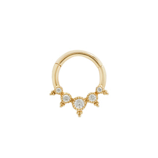 Simone - CZ - Clicker Clickers Buddha Jewelry Yellow Gold 5/16" 