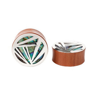 Prime Plugs - Silver + Abalone Plugs Buddha Jewelry