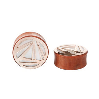 Prime Plugs - Rose Gold + Mother of Pearl Plugs Buddha Jewelry   