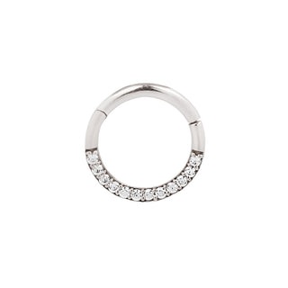 Dia - CZ - Clicker Clickers Buddha Jewelry White Gold 5/16"