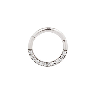 Dia - Genuine Diamond - Clicker Clickers Buddha Jewelry White Gold 5/16" 