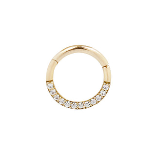 Dia - Genuine Diamond - Clicker Clickers Buddha Jewelry Yellow Gold 5/16"