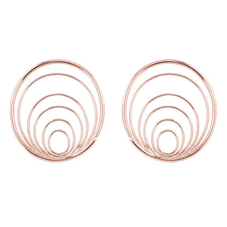 Osiris Earrings - Rose Gold Metal Hanging Earrings Buddha Jewelry 20g