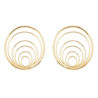 Osiris Earrings - Yellow Gold Metal Hanging Earrings Buddha Jewelry 20g