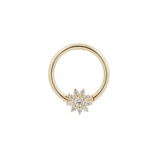 Eloise CZ Seamless Ring Seam Rings Buddha Jewelry Yellow Gold