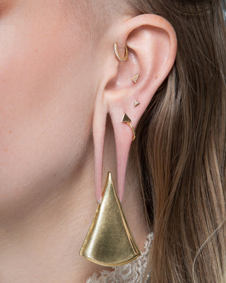 Solid Gold Triangle - Threadless End Threadless Ends Buddha Jewelry