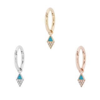 Almost Famous Charm - Turquoise + CZ - Threadless End Charms Buddha Jewelry