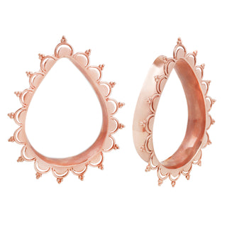 Anoora Eyelets - Rose Gold Plated Plugs Buddha Jewelry 2g
