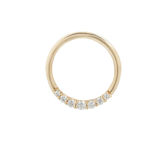 Audrey CZ Seamless Ring Seam Rings Buddha Jewelry Yellow Gold