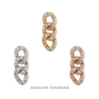 Chainlink - Genuine Diamond - Threadless End Threadless Ends Buddha Jewelry