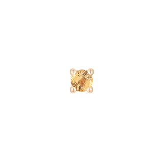 Citrine Prong - Threadless End Threadless Ends Buddha Jewelry Rose Gold 2mm
