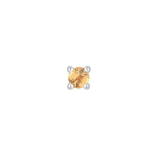 Citrine Prong - Threadless End Threadless Ends Buddha Jewelry White Gold 2mm