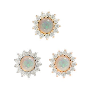 Delphine Opal + CZ - Threadless End Threadless Ends Buddha Jewelry