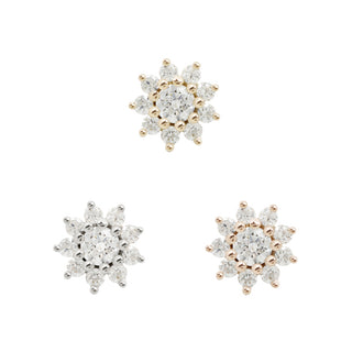 Eloise Flower - CZ - Threadless End Threadless Ends Buddha Jewelry