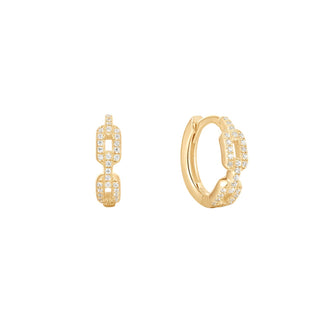 Gem Chainlink - CZ - Huggie Clickers Buddha Jewelry