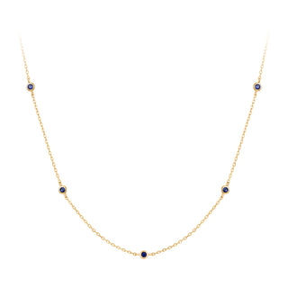 RION x Buddha Jewelry Insight Necklace - Blue Sapphire Necklaces RION x Buddha Jewelry
