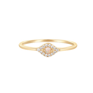 RION x Buddha Jewelry Aspect Finger Ring - Genuine Diamond + Opal Finger Rings RION x Buddha Jewelry