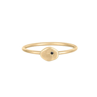 RION x Buddha Jewelry North Star Finger Ring - Black Diamond Finger Rings RION x Buddha Jewelry Yellow Gold 6