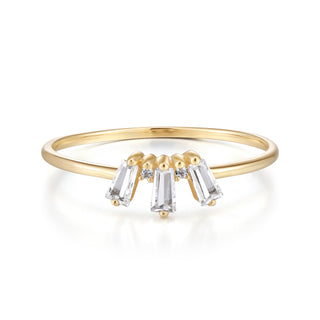 RION x Buddha Jewelry Crown Jewels Finger Ring - White Sapphire Finger Rings RION x Buddha Jewelry