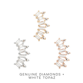 GSTQ - Genuine Diamond + Topaz Threadless End Threadless Ends Buddha Jewelry