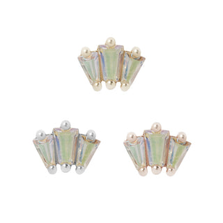Gemma Trios - Mercury Mist Topaz - Threadless End Threadless Ends Buddha Jewelry