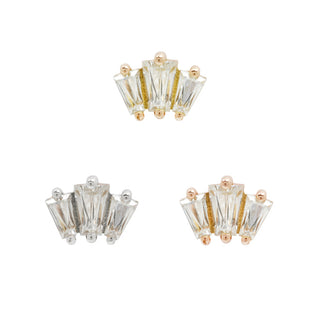Gemma Trios - CZ - Threadless End Threadless Ends Buddha Jewelry
