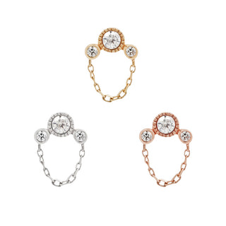 Halston CZ + Chain - Threadless End Threadless Ends Buddha Jewelry