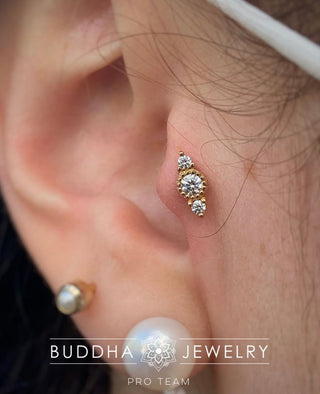 Lucien - CZ - Threadless End Threadless Ends Buddha Jewelry