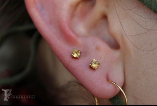 Citrine Prong - Threadless End Threadless Ends Buddha Jewelry