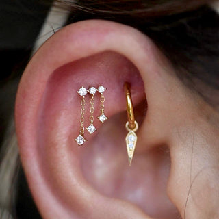 Cascade - CZ Threadless Ends Buddha Jewelry