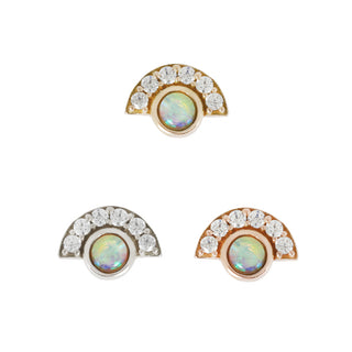 Kahlo Opal + CZ - Threadless End Threadless Ends Buddha Jewelry