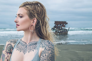 Marquise Eyelets - Rose Gold Plated Plugs Buddha Jewelry