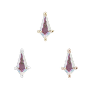 Mini Soho - Kite Cut Mercury Mist Topaz - Threadless End Threadless Ends Buddha Jewelry
