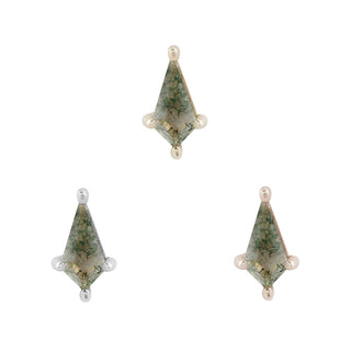 Mini Soho - Kite Cut Moss Agate - Threadless End Threadless Ends Buddha Jewelry