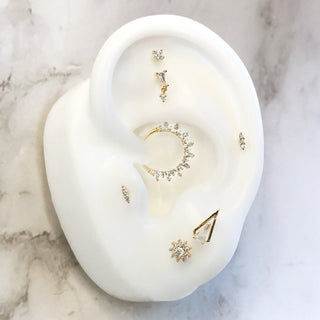 Eloise Flower - CZ - Threadless End Threadless Ends Buddha Jewelry