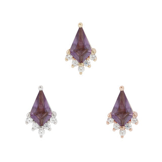 Noble - Amethyst + CZ - Threadless End Threadless Ends Buddha Jewelry