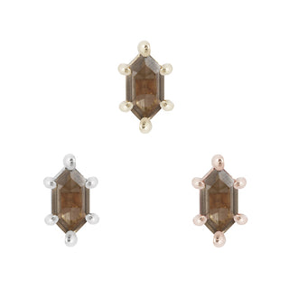 Oh Hell Yes! - Hex Cut Smoky Quartz - Threadless End Threadless Ends Buddha Jewelry