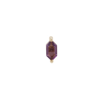 Oh My My - Hex Cut Amethyst - Threadless End Threadless Ends Buddha Jewelry Yellow Gold