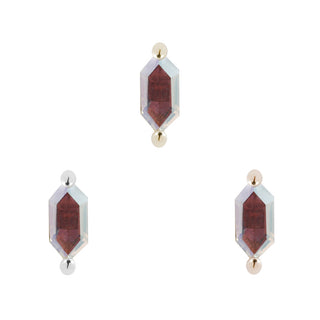 Oh My My - Hex Cut Mercury Mist Topaz Threadless Ends Buddha Jewelry