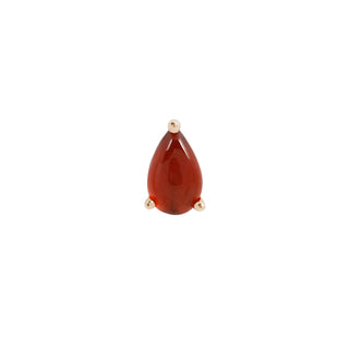 Pear - Garnet - Threadless End Threadless Ends Buddha Jewelry Rose Gold  