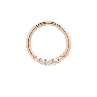 Sophia CZ Seamless Ring Seam Rings Buddha Jewelry Rose Gold 18g 5/16"