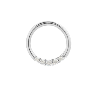 Sophia CZ Seamless Ring Seam Rings Buddha Jewelry White Gold 18g 5/16"