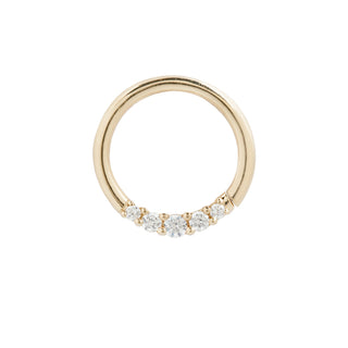 Sophia CZ Seamless Ring Seam Rings Buddha Jewelry Yellow Gold 18g 5/16"