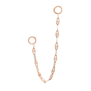 Tile Chain - Solid 14kt Gold Chains Buddha Jewelry Rose Gold 16.0 mm 
